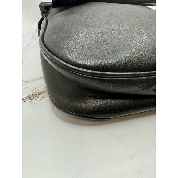 Vintage Wilsons Genuine Leather Black Shoulder Bag 90's EXCELLENT - Picture 12 of 16